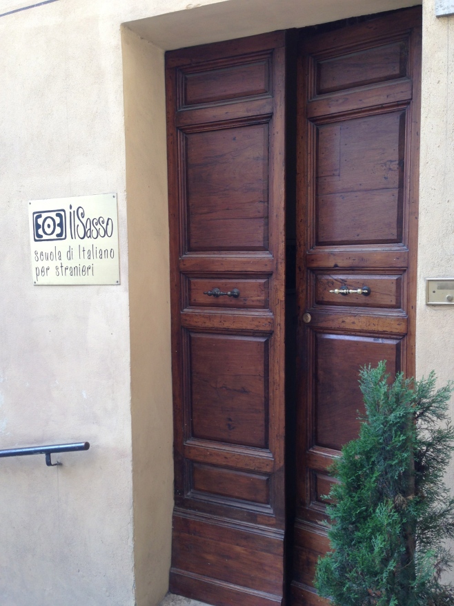 The Front Door of Il Sasso, Italian Language School