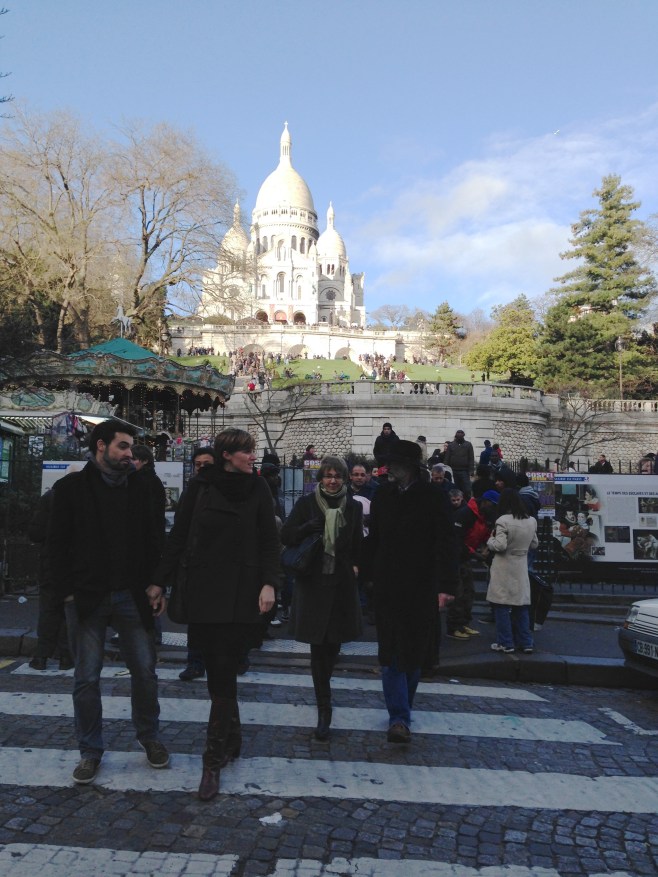 Walking Up the Steps to Sacre-Couer