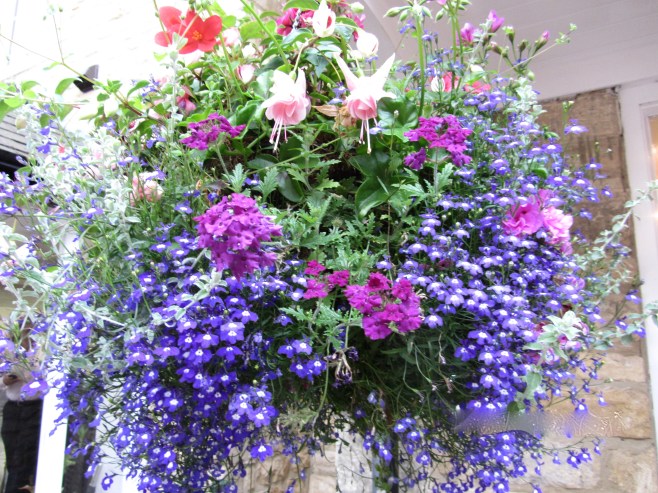 The Beautiful Flower Baskets of Broadway, UK