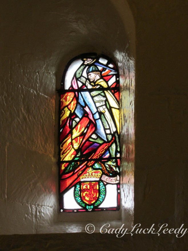 Window in St Margaret's Chapel, Edinburgh, Scotland