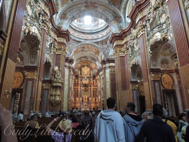 The Rose Colored Marble of Melk Chapel Melk Abbey, Austria