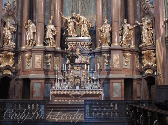 The Rose Colored Marble of Melk Chapel Melk Abbey, Austria