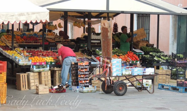 Getting Ready to Open at the Rialto Market, Venice, Italy
