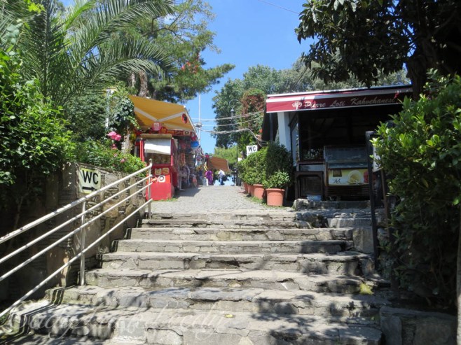 The Steps up to the Shops at Pierre Loti, Istanbul, Turkey