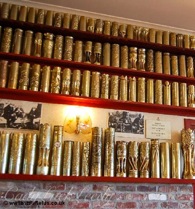 Decorative Shell Casings in the Hooge crater Museum, Flanders Fields