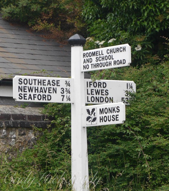 The Sign to Monk's House, Rodmekll, Sussex, UK