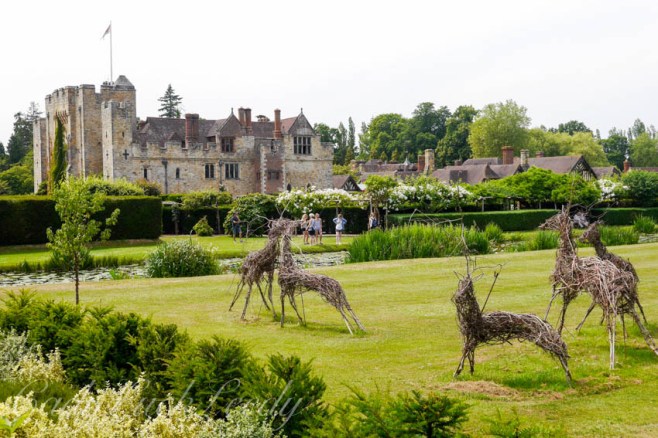 The Deer on the Lawn at Hever Castle, Edenbridge, UK