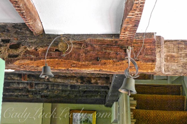 Doorbells on Wood Beam, Monk's House, UK