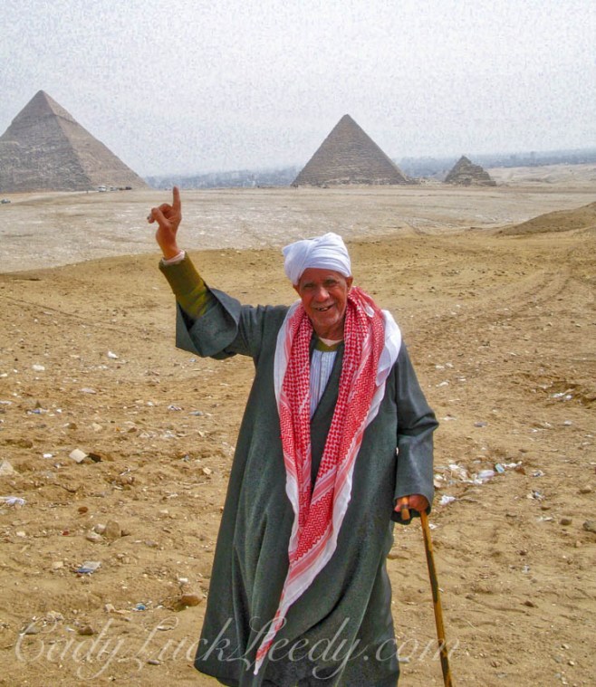 Local at Great Pyramid of Cheops, Cairo, Egypt