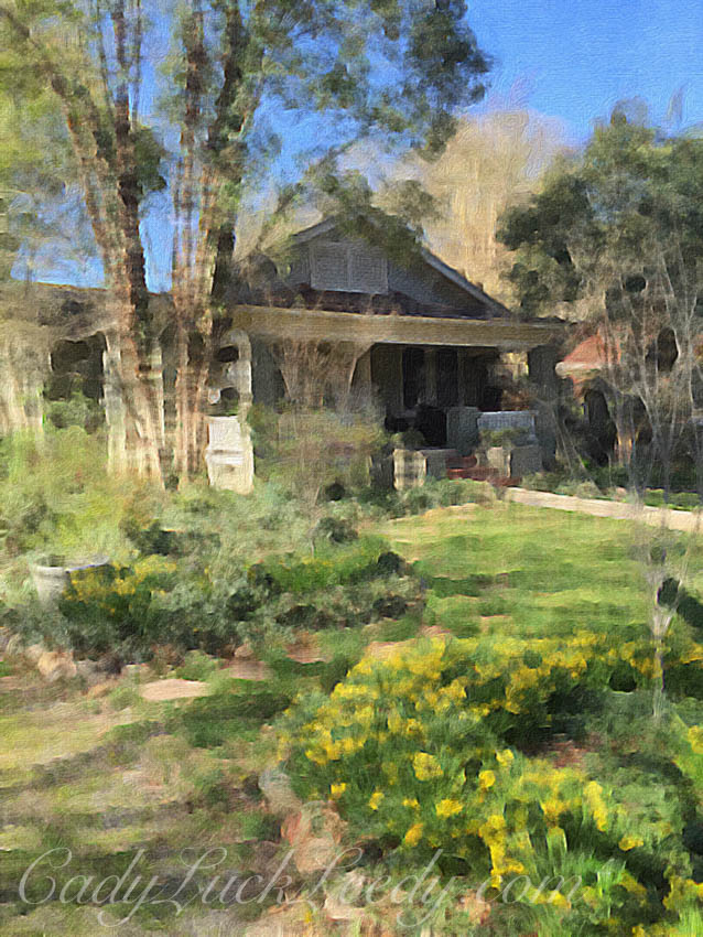 The Green Cottage Painted in Brushstroke