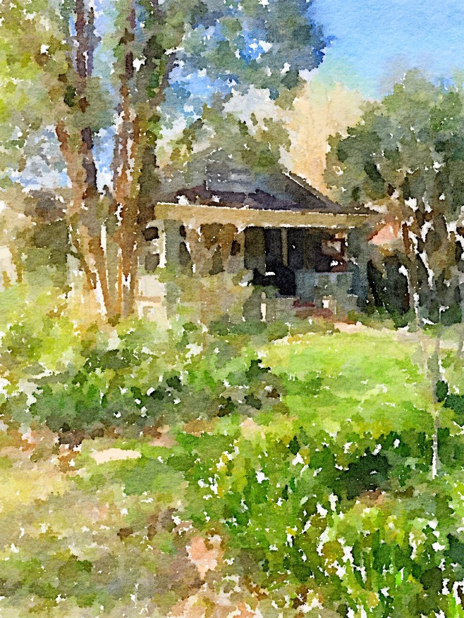 The Green Cottage Painted in Waterlogue