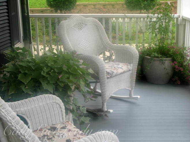 The White Wicker Porch