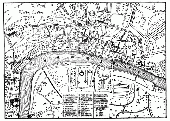 Elizibethan London Map