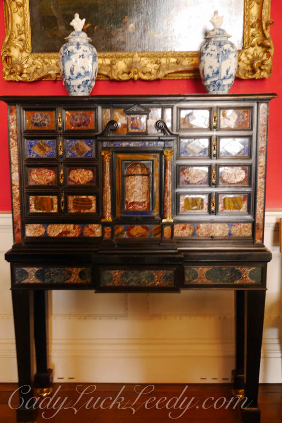 An Ornate Cabinet in the Cabinet Room at Stourhead