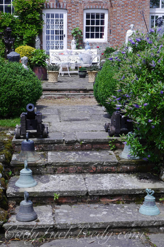 Patio Garden at Cowbeech House, Hailsham, UK
